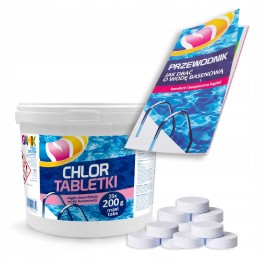 Chloro tabletės ilgos tabletės 200g 5kg baseino chemikalai gamix baseino dezinfekcija