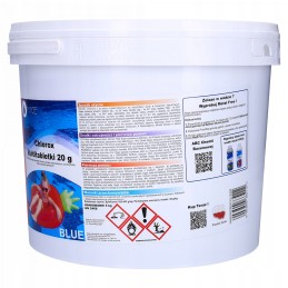 11in1 chloras baseinams 5kg 20g kelios tabletės baseinams mėlynas vanduo