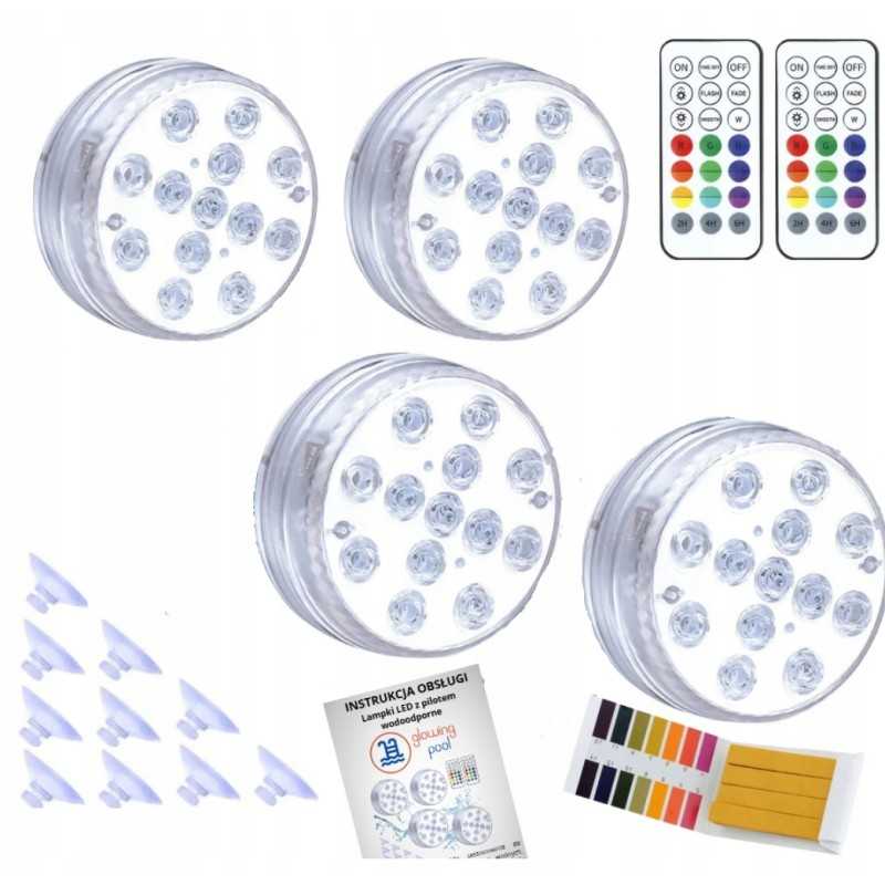 Baseino apšvietimas, 4 vnt. povandeninis LED baseino apšvietimas