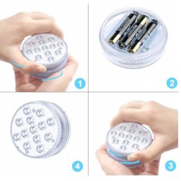 Baseino apšvietimas, 4 vnt. povandeninis LED baseino apšvietimas