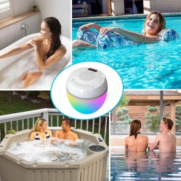 Vandeniui atsparus „Bluetooth“ baseino garsiakalbis IP68 LED baseino termometras