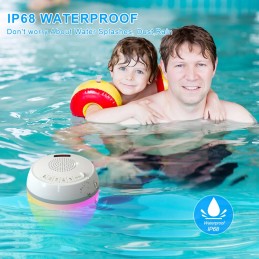 Vandeniui atsparus „Bluetooth“ baseino garsiakalbis IP68 LED baseino termometras