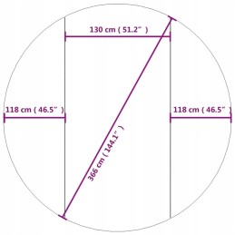 Baseino kilimėlis, šviesiai pilkas, oe366 cm, poliesterio geotekstilė