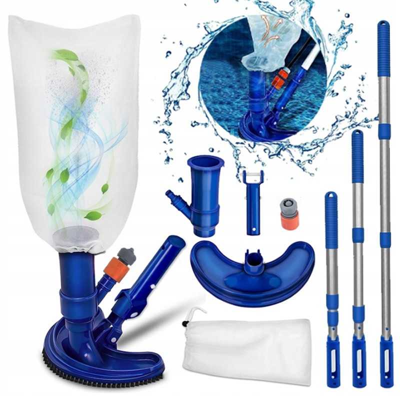 Dulkių siurblys tvenkinio baseino valymui su ištraukiama rankena, 112 cm