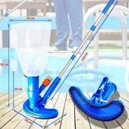 Dulkių siurblys tvenkinio baseino valymui su ištraukiama rankena, 112 cm