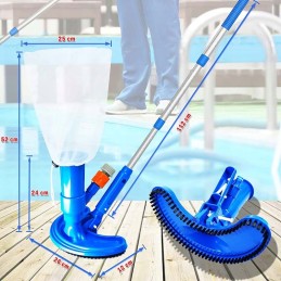 Baseino dulkių siurblio komplektas su teleskopiniu koteliu