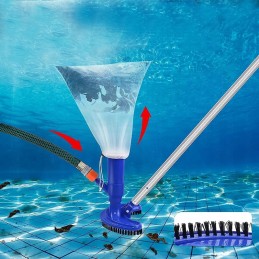 Baseino dulkių siurblio komplektas su teleskopiniu koteliu