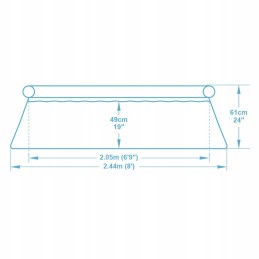 Išplečiamas sodo baseinas 244 x 61 cm 9in1 bestway 57450