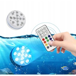 4x LED povandeninis apšvietimas su siurbtukais, vandeniui atsparus RGB baseino apšvietimas