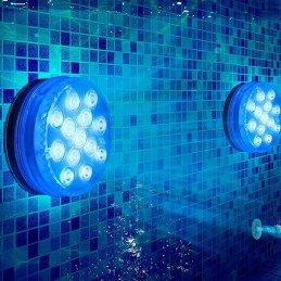 4x LED povandeninis apšvietimas su siurbtukais, vandeniui atsparus RGB baseino apšvietimas