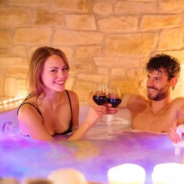 4x LED povandeninis apšvietimas su siurbtukais, vandeniui atsparus RGB baseino apšvietimas