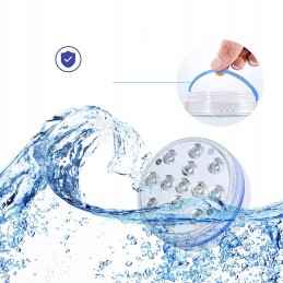 4x LED povandeninis apšvietimas su siurbtukais, vandeniui atsparus RGB baseino apšvietimas