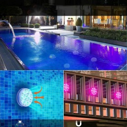 4 x panardinami baseino žibintai povandeniniai baseino žibintai 16 spalvų