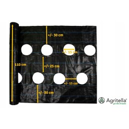 ✨ Agritella audinys nuo piktžolių su skylutėmis sodinimui + smeigtukai, 50 vnt