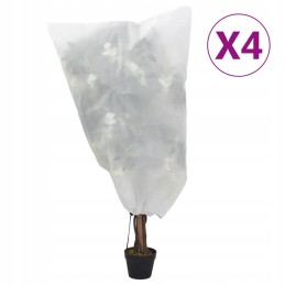 Vidaxl augalų gaubtai, su virvelėmis, 4 vnt., 70 g/m², 0,8x0,8 m
