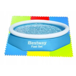 Apsauginis, kelių sezonų baseino kilimėlis, putplasčio dėlionė, 8 vnt, storas, vientisas