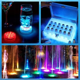 Panardinami RGB LED žibintai, atsparūs vandeniui povandeninis daugiaspalvis apšvietimas