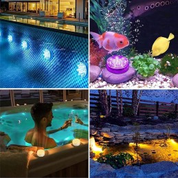 Panardinami RGB LED žibintai, atsparūs vandeniui povandeninis daugiaspalvis apšvietimas