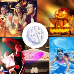 4vnt LED povandeninis daugiaspalvis neperšlampamas šviestuvas tvenkinių akvariumams