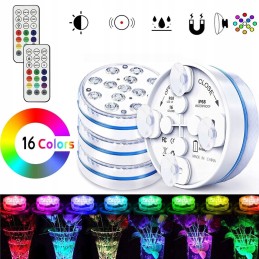 Povandeninis baseino apšvietimas su vandeniui atspariu nuotolinio valdymo pulteliu