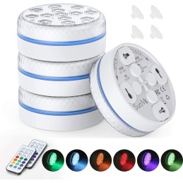 4 vnt povandeninis apšvietimas baseinui, 13 RGB LED