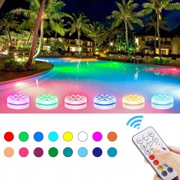 4 vnt povandeninis apšvietimas baseinui, 13 RGB LED
