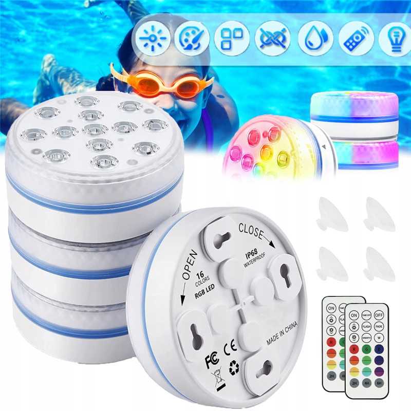 4vnt LED povandeninis šviestuvas mažas povandeninis šviestuvas baseino fontanams