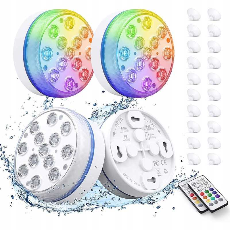 RGB povandeninės LED šviesos spalvos keitimas baseinui