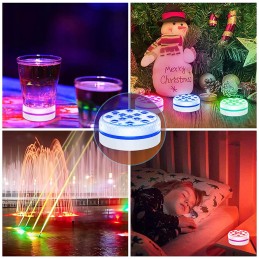 4 komplektas povandeninės šviesos baseino apšvietimas 16 RGB apšvietimo režimų