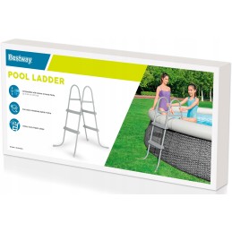 Funkcionalios, tvirtos, dvipusės kopėčios baseinui, 84 cm, bestway 58430