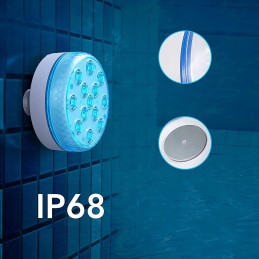 4 x povandeninis apšvietimas 13 RGB šviesos diodų voniai su nuotolinio valdymo pultu