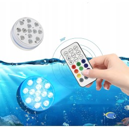 4 x povandeninis apšvietimas 13 RGB šviesos diodų voniai su nuotolinio valdymo pultu