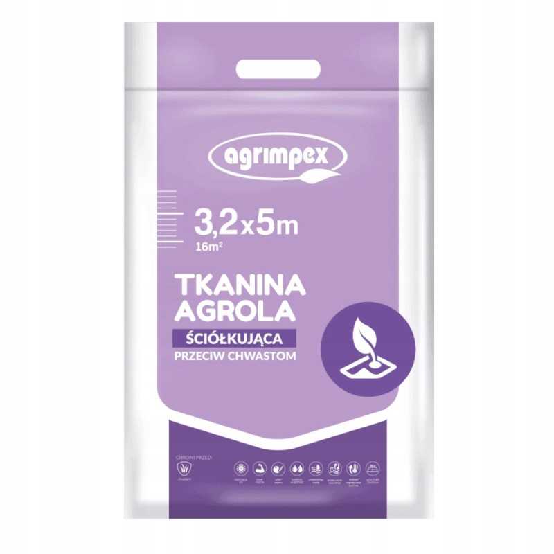 Polipropileno audinys agrola black 3.2mx 5m 100g/m2