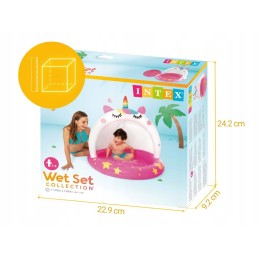 Baseinas, pripučiamas baseinas vaikams, vienaragis intex 58438