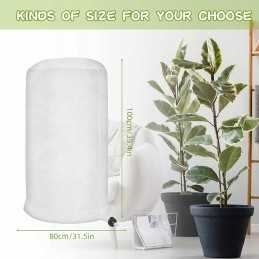 Neaustinis audinys su virvele, apsaugančia nuo šalčio vazoniniams augalams 80x100