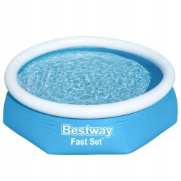 Bestway pripučiamas baseinas greito komplekto apvalus 244x66 cm 57265