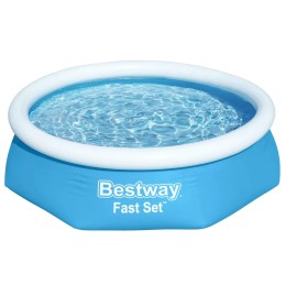 Bestway pripučiamas baseinas greito komplekto apvalus 244x66 cm 57265
