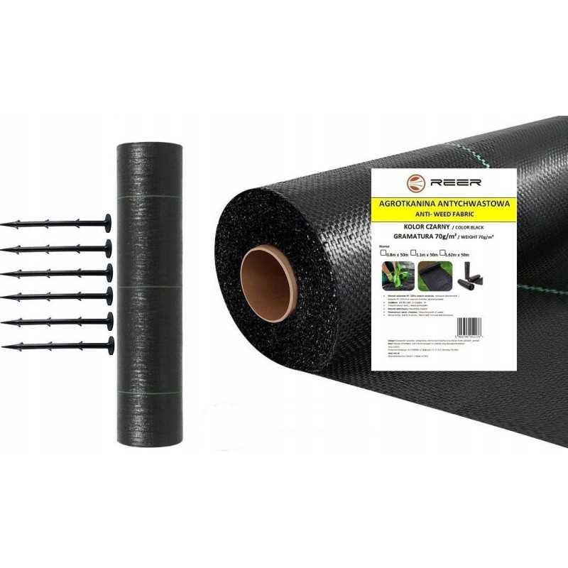 Agrotkanina 90g m2 1 1x50m premium uv 3 agrowloknina mat juodi inkarai