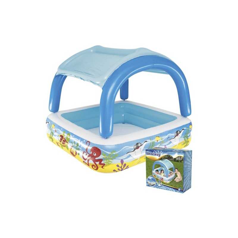 Vaikiškas baseinas su stogu 140x140 bestway