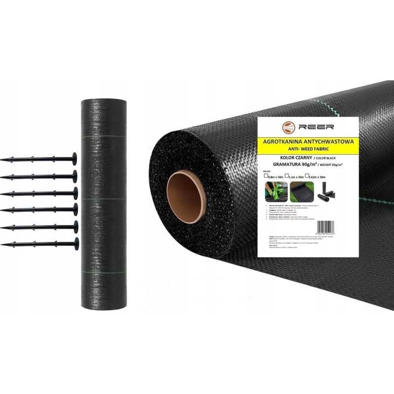 Cw agrotkanina 90g m2 1 1x50m premium uv 3 agrowloknina mata juoda katė