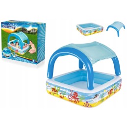 Vaikiškas pripučiamas baseinas su sodo stogu 140 x 140 x 114 cm bestway