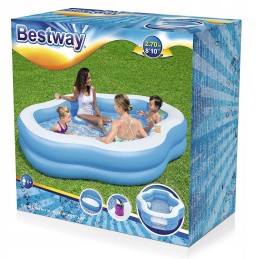 Bestway 54409 pripučiamas baseinas, ovalus mėlynas 812
