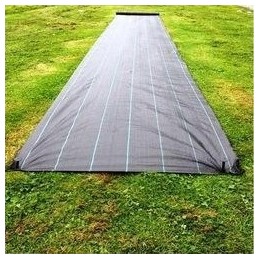 Juoda agrotekstilė piktžolėms 80 cm x 50 m storio tvirtas kilimėlis 90g/m2 uv