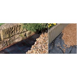 Juoda agrotekstilė piktžolėms 80 cm x 50 m storio tvirtas kilimėlis 90g/m2 uv