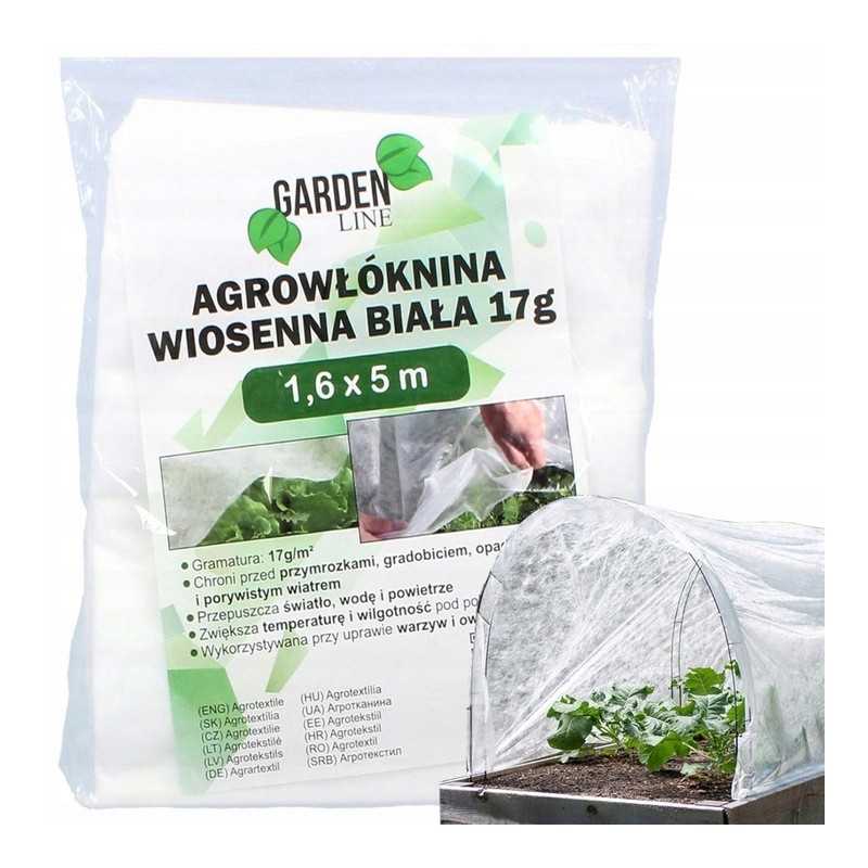 ⭐⭐Agrotekstilę dengiantis sodo neaustinis audinys 1,6x5m spyruoklinis baltas 17g atsilieka⭐⭐