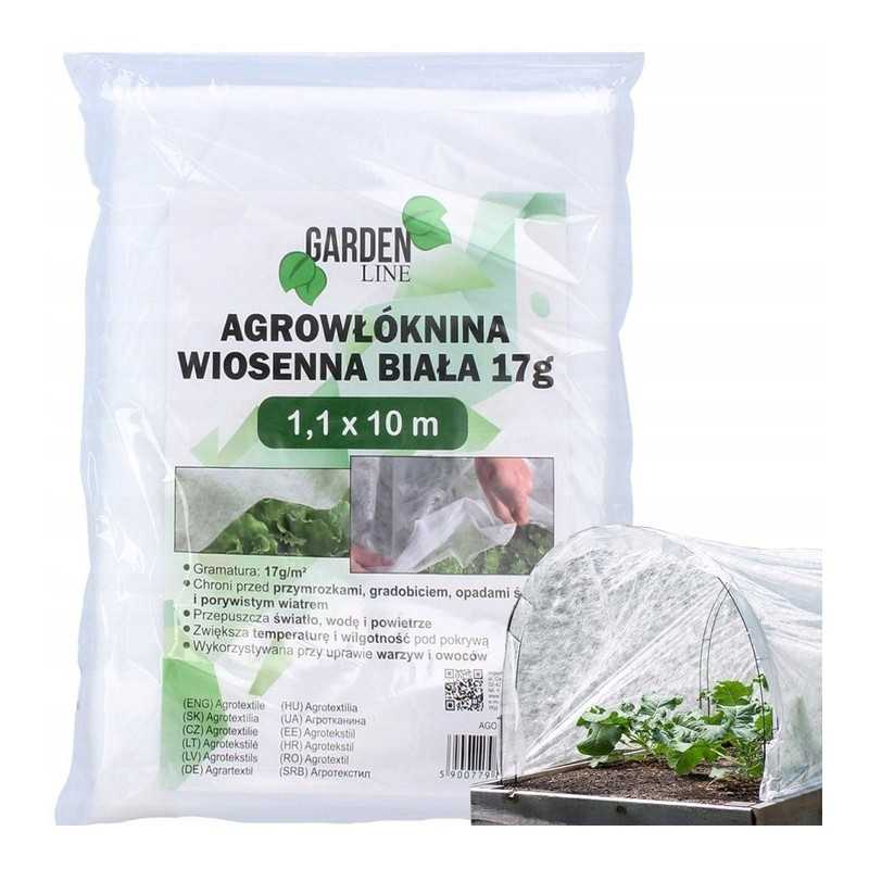 ⭐⭐Agrotekstilę dengiantis sodo neaustinis audinys 1,1 x 10 m spyruoklinis baltas 17g⭐⭐