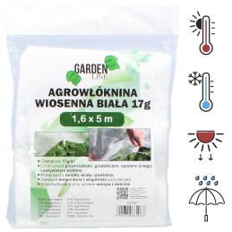 ⭐⭐Agrotekstilę dengiantis sodo neaustinis audinys 1,6x5m spyruoklinis baltas 17g atsilieka⭐⭐