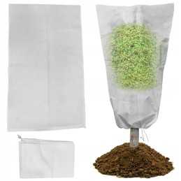 Apsauginis žieminis gaubtas, balta agrotekstilė, patvarus, 1 vnt, 1,1 x 0,8 m