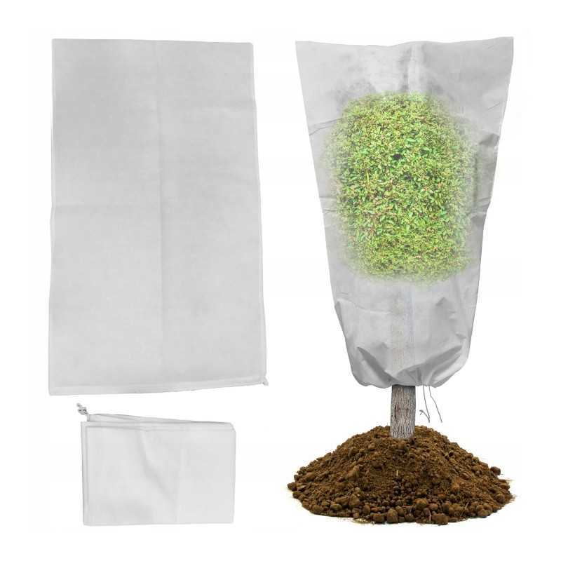 Apsauginis žieminis gaubtas, balta agrotekstilė, patvarus, 1 vnt, 1,1 x 0,8 m