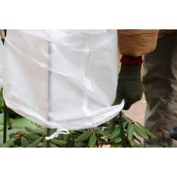 Apsauginis žieminis gaubtas, balta agrotekstilė, patvarus, 1 vnt, 1,1 x 0,8 m